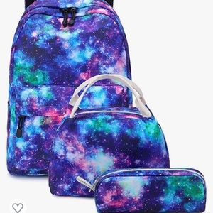 ABSHOO Galaxy Backpack, Lunchbox & Pencil Case (Galaxy D)
